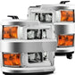AlphaRex 15-19 Chevy Silverado 2500/3500 LUXX-Series Proj. Headlights Chrome w/Actv SeqSig & DRL 880099 *Discontinued