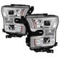 SPYDER xTune 15-17 Ford F-150 DRL LED Light Bar Projector Headlights - Chrome (PRO-JH-FF15015-LB-C) 9042959