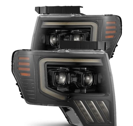 AlphaRex 09-14 Ford F-150 PRO-Series Projector Headlights Black w/Activation Light Seq Signal SB DRL 880483 *Discontinued
