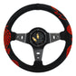 Track Ready Suede Steering Wheel + Hub Adapter Kit For Toyota Corolla, Hilux Pickup