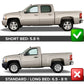 Fit 07-13 Chevy Silverado Short 1500 5.8ft Short Bed Fender Flares ABS