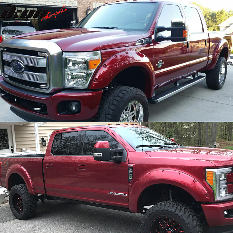 2011-2016 Ford F250 F350 Superduty 6.8 8.1Ft Bed Smooth Fender Flares