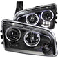 Anzo 2006-2010 Dodge Charger Projector Headlights w/ Halo Black