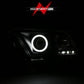 Anzo 2010-2014 Ford Mustang Projector Headlights w/ Halo Black (CCFL)