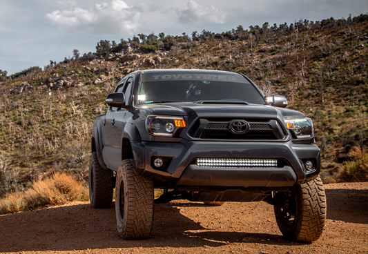Cali Raised LED Cali Raised 05-15 Toyota Tacoma 32In Lower Bumper Hidden Led Light Bar Brackets Kit CR2467