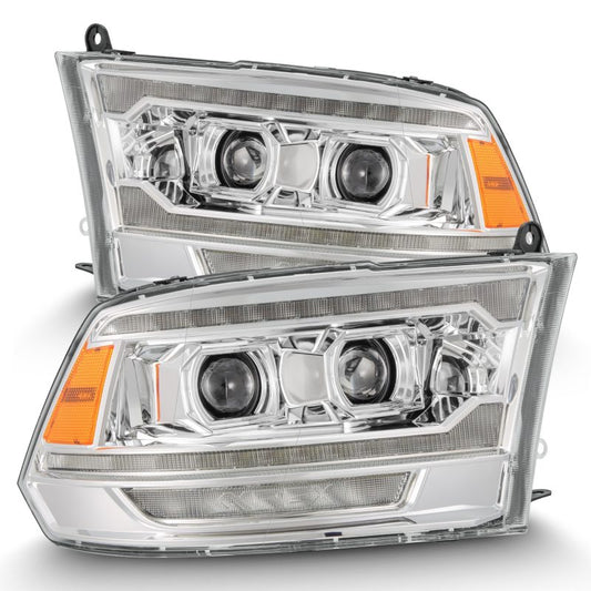 AlphaRex 09-18 Ram 1500 PRO-Series Proj Headlights Chrome w/ Sequential Signal and Top/Middle DRL 880562 *Discontinued