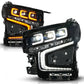 ANZO 21-23 Chevy Tahoe/Suburban LED Light Bar Style Headlights Black w/ Squential DRL (Left Side) 111636X-L