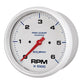 Autometer Marine White Ultra-Lite 5in In-Dash Tachometer 0-6K RPM 200750