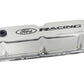 Ford Chrome Steel Valve Cover Set w/Ford Racing Logo FRD302-071