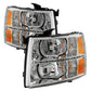 SPYDER Xtune Chevy Silverado 07-13 Crystal Headlights w/ Drl LED Design Black HD-JH-CS07-LED-C 9032981
