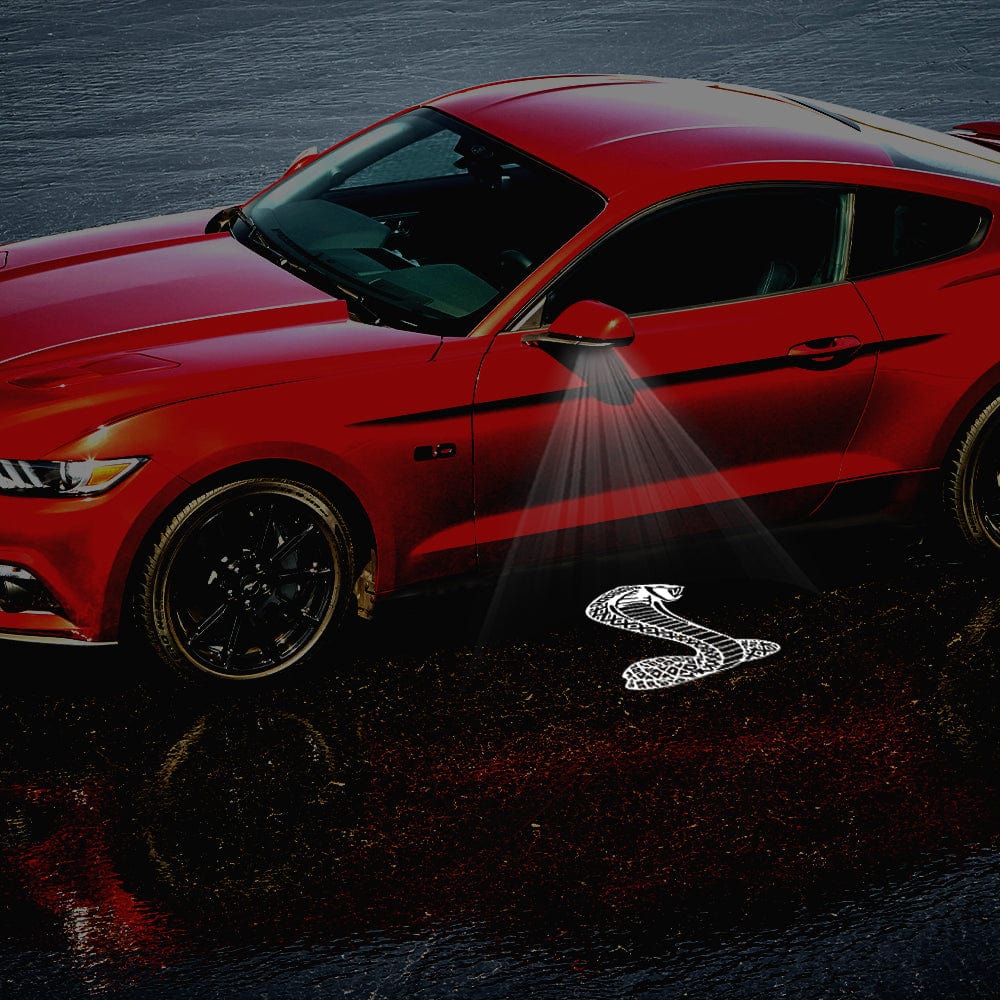 LED Side Mirror MACH1 Projector Puddle Lights Pair for Ford Mustang 2013-2026
