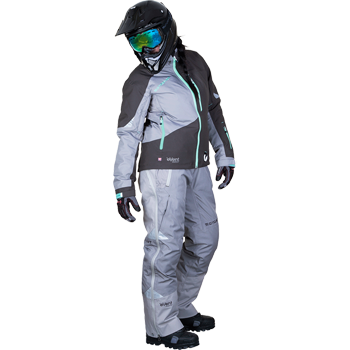 Motorfist Women's Empress Snowmobile Jacket  MOTOFIST 20924-3411 gray/stealth/cockatoo Small
