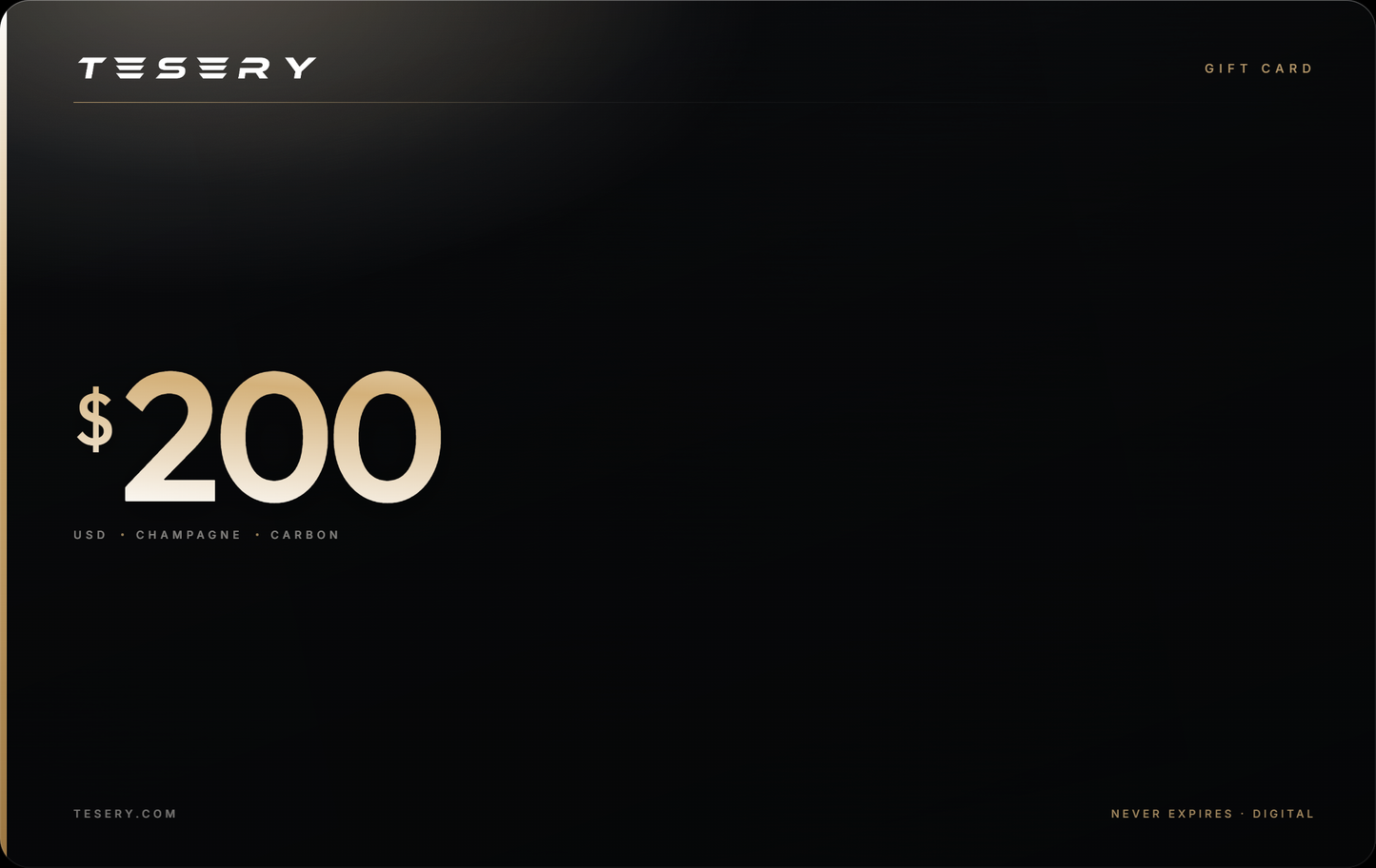Tesery - Tesla Aftermarket Accessories Store Gift Cards