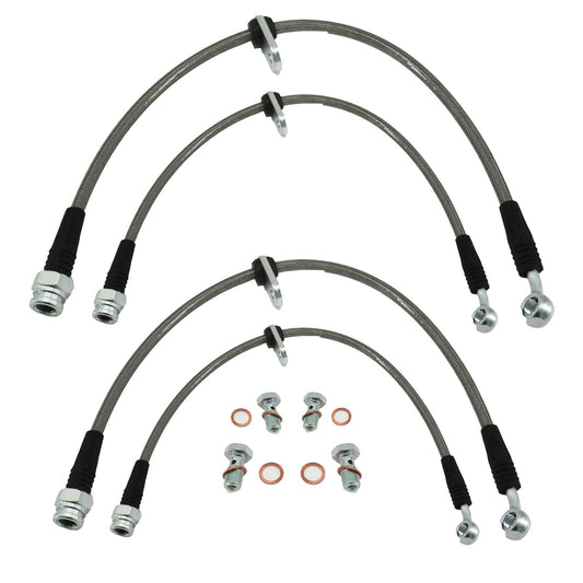 Stainless Steel Front & Rear Brake Line Kit for 92-95 Honda Civic w/rear disc EG