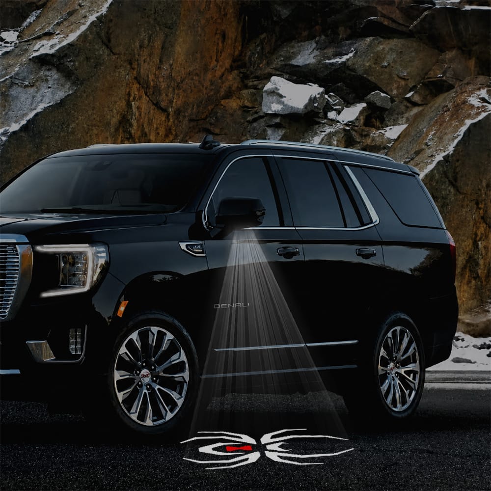 GMC Yukon Premium Side Wing Mirror Puddle Lights Various Designs 2015-2026