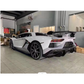 SVJ Style Dry Carbon Fiber Rear Wing Engine Hood Lid for Lamborghini Aventador LP700 LP720 LP740 LP750 Coupe