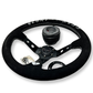 Suede Steering Wheel + Hub Adapter Kit For Subaru Impreza WRX STI Legacy Eclipse