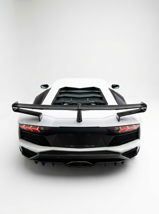 Carbon Fiber SVJ Style Rear Wing Spoiler for Lamborghini Aventador S LP740 | Dual-Plane Aero Blade