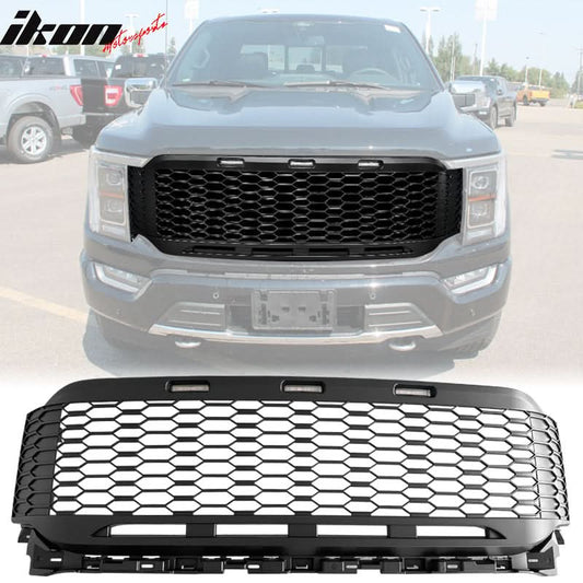 2021-2023 Ford F-150 Grill R Style Front Mesh Car Grille w/ LED ABS