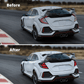 Honda Civic 10th Gen Hatchback and Type R Smoked Style LED Tail Lights Upgrade (2016-2021)