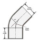 HPS 1-1/4" - 2" ID, Silicone 45 Degree Elbow Reducer Coupler Hose, High Temp 4-ply Reinforced, Blue, 32mm - 51mm ID