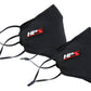 HPS Performance Washable Face Mask Black - 2 Pieces Pack