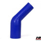 HPS 3-1/4" - 3-1/2" ID, Silicone 45 Degree Elbow Reducer Coupler Hose, High Temp 4-ply Reinforced, Blue, 83mm - 89mm ID