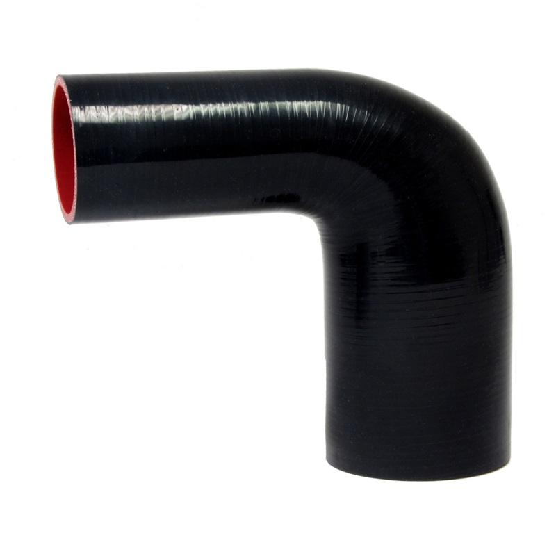 HPS Performance Products HPS 3" - 3-1/2" ID, Silicone 90 Degree Elbow Reducer Hose, High Temp 4-ply Reinforced (76mm - 89mm)