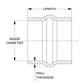 HPS Performance Products HPS 5-1/2" ID, 6" Length, Silicone Straight Hump Coupler Hose Hot Side, Ultra High Temp 4-ply Aramid Reinforced, Max. Temperature: 500F, 140mm ID