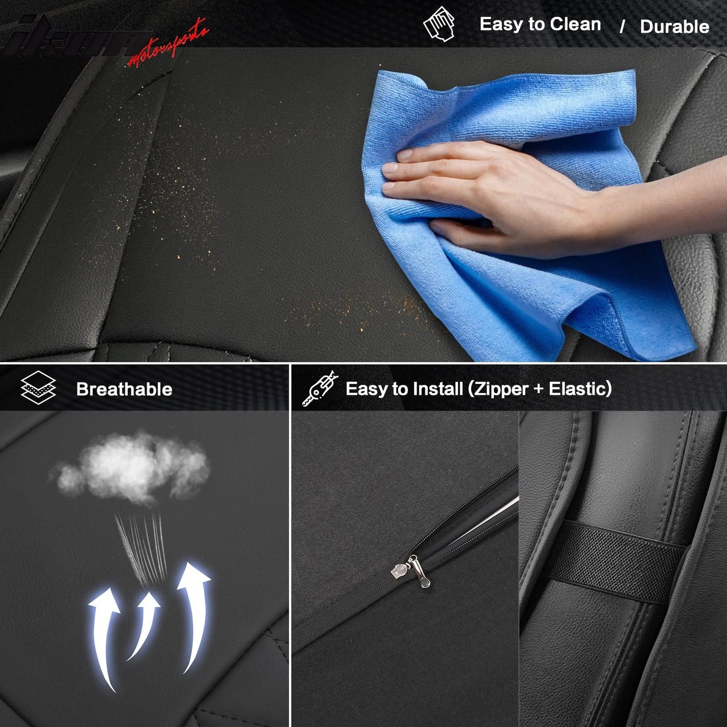 2007-2023 Silverado 1500/2500HD/3500HD Car Seat Covers w/ Pocket