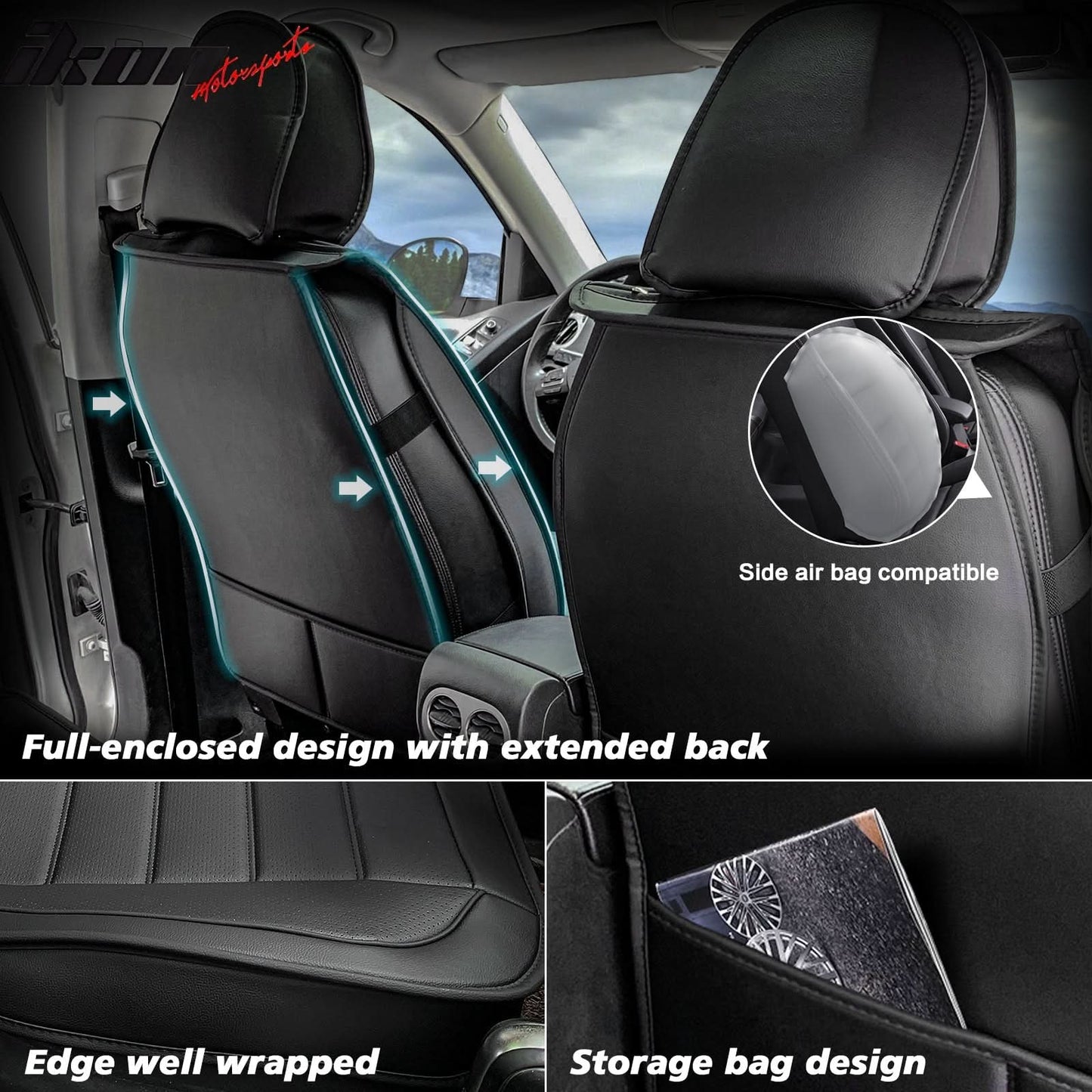 2008-2023 Toyota Tundra Pickup 5-Seat Seat Covers PU Leather