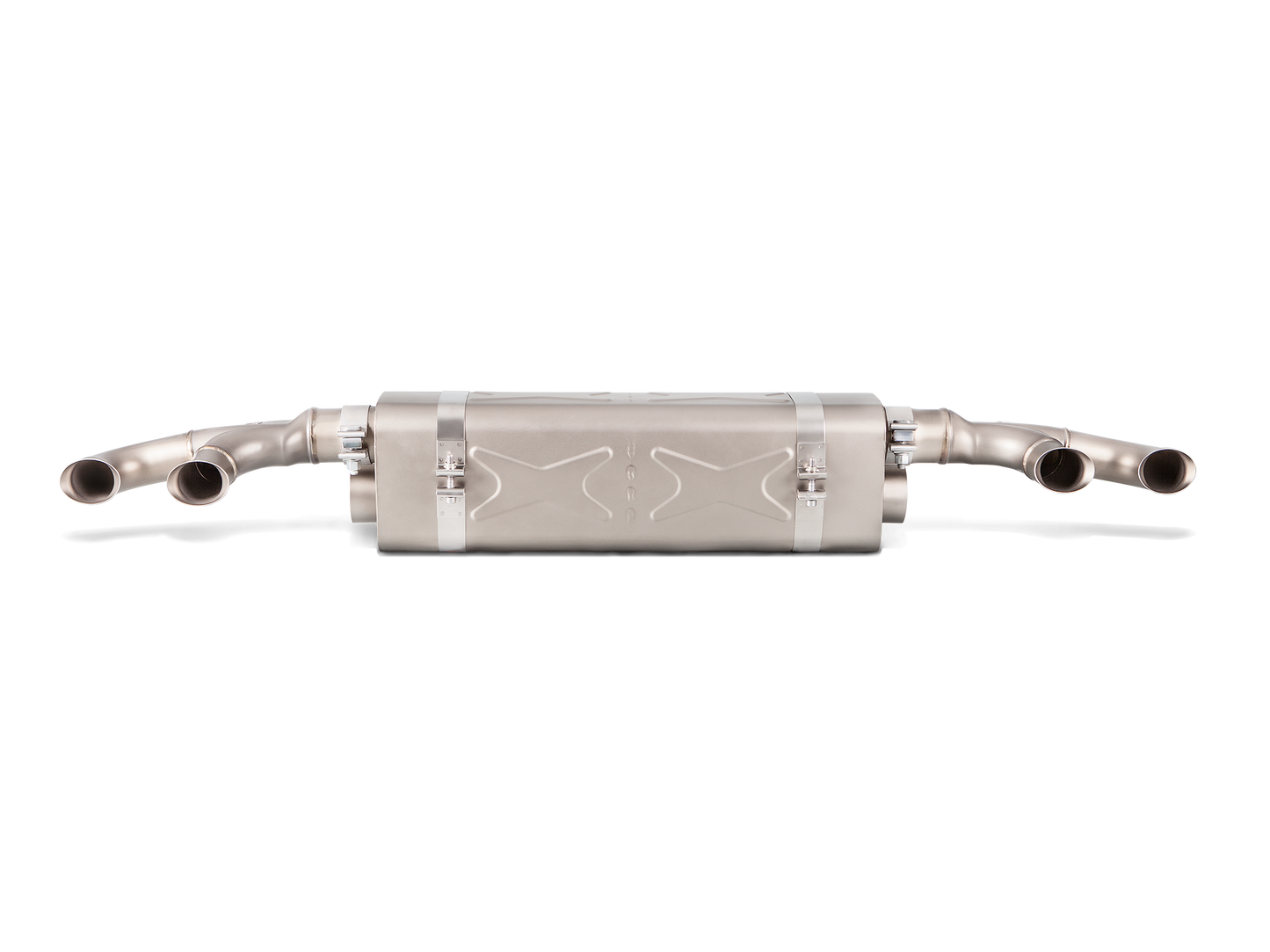 Akrapovic 16-17 Porsche 911 Turbo/Turbo S (991.2) Slip-On Line (Titanium) w/ Tips & Gloss Diffuser
