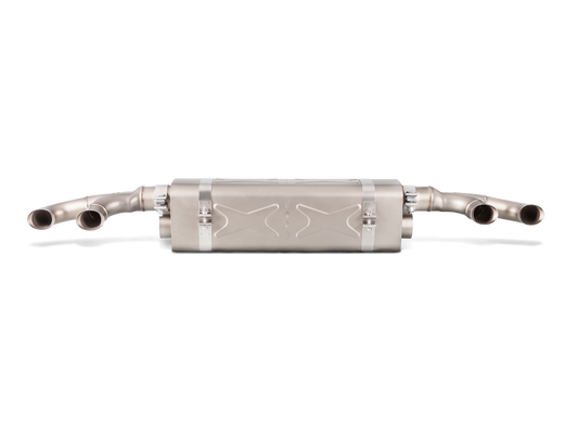 Akrapovic 16-17 Porsche 911 Turbo/Turbo S (991.2) Slip-On Line (Titanium) w/ Tips & Gloss Diffuser