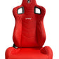 SPDZ1 Katana Racing Seats Red Leather with White Cross Stitch Reclinable