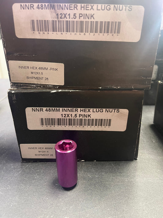 NNR 12x1.5 inner hex lugs pink
