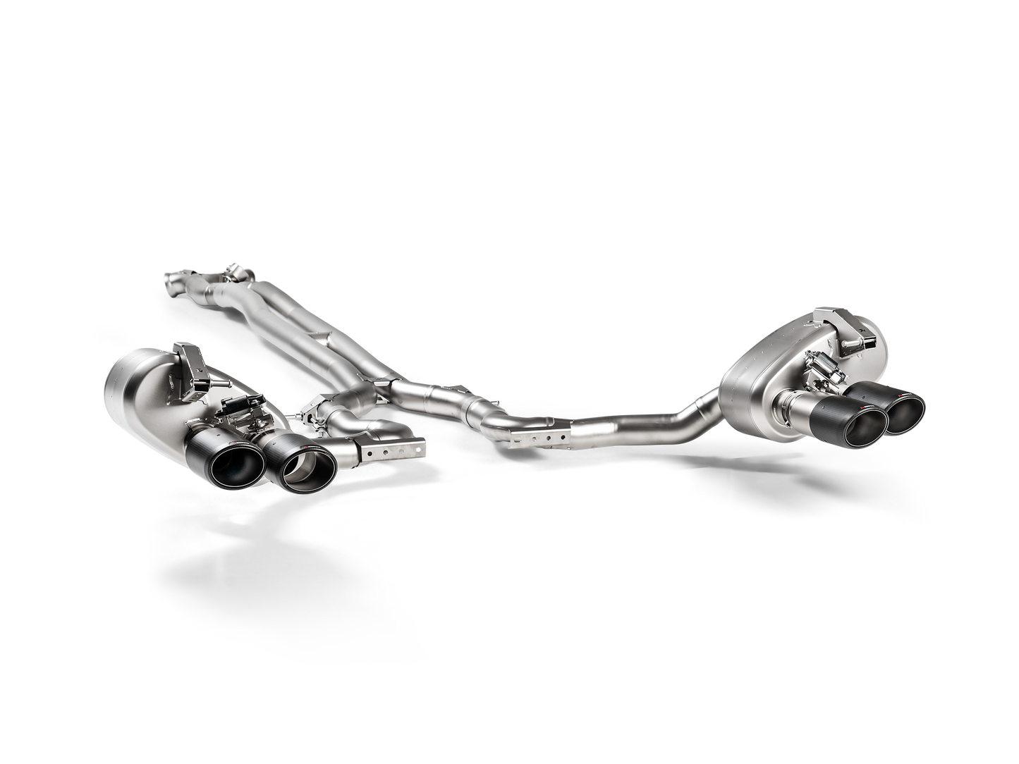 Akrapovic 17-18 Porsche Panamera Turbo Evolution Line Cat Back (Titanium) w/Carbon Tail Pipe Set