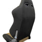 SPDZ1 Pole Position 7 Racing Seats Black Cloth/Yellow Kevlar Mesh Center Reclinable - Yellow Stitch