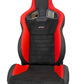 SPDZ1 T1R Racing Seats Black & Red Leather/Black Suede
