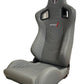 SPDZ1 Katana Racing Seats Gray Leather with White Cross Stitch Reclinable