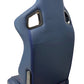 SPDZ1 Ballistic Racing Seats Deep Blue Leather with Red Cross Stitch Reclinable