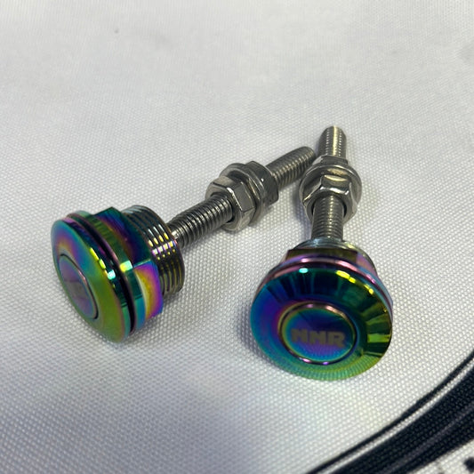 Nnr 22mm Push Button Bonnet Hood Pin Lock Clip Kit Quick Release Latch Neo Chrome