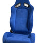SPDZ1 Blast Blue Suede Racing Seats Reclinable