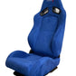 SPDZ1 Blast Blue Suede Racing Seats Reclinable
