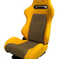 SPDZ1 Canary SR3 Racing Seats Yellow Cloth/Kevlar Mesh Reclinable