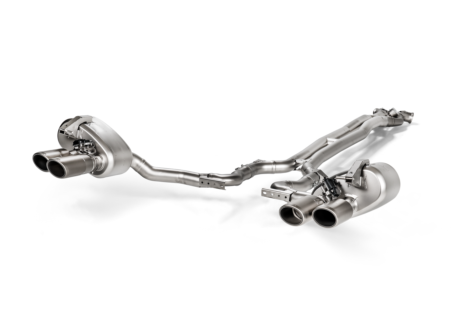 Akrapovic 17-18 Porsche Panamera Turbo Evolution Line Cat Back (Titanium) w/Carbon Tail Pipe Set