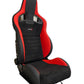SPDZ1 T1R Racing Seats Black & Red Leather/Black Suede
