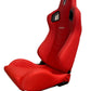 SPDZ1 Katana Racing Seats Red Leather with White Cross Stitch Reclinable