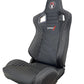 SPDZ1 Katana Racing Seats Black Leather with White Cross Stitch Reclinable