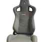 SPDZ1 Katana Racing Seats Gray Leather with White Cross Stitch Reclinable