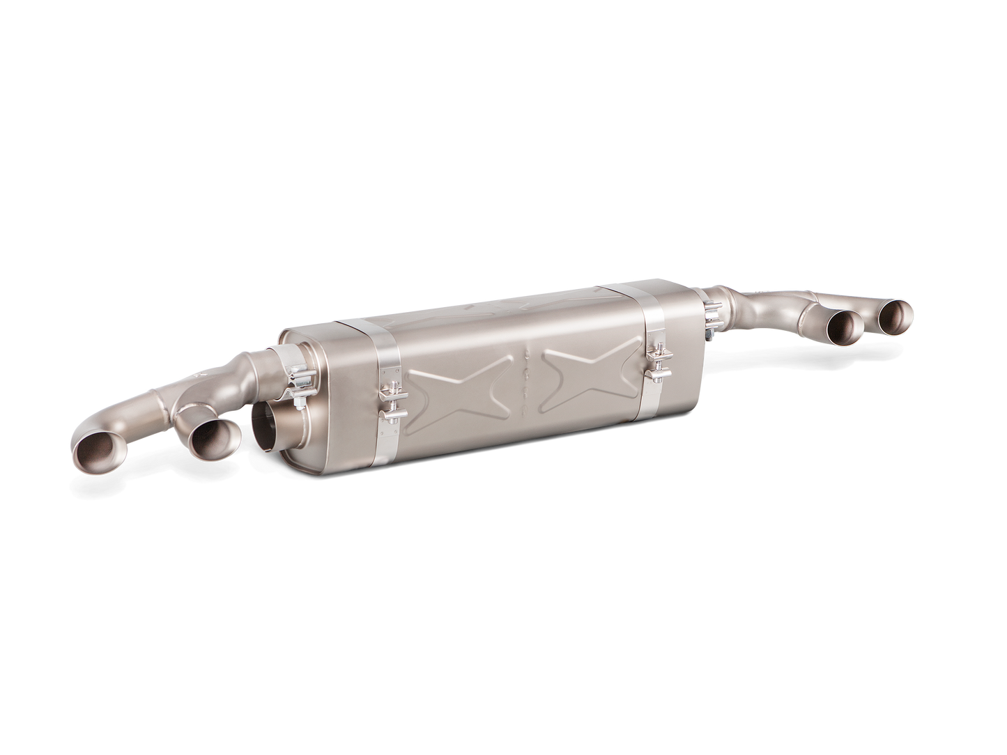 Akrapovic 16-17 Porsche 911 Turbo/Turbo S (991.2) Slip-On Line (Titanium) w/ Tips & Gloss Diffuser